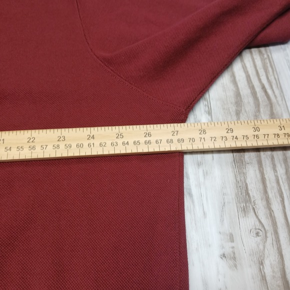 Polo Golf Ralph Lauren Mens XL V-Neck Sweatshirt Burgundy Maroon Crest Logo - Picture 7 of 9